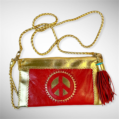 World Family Ibiza Peace Clutch (red/gold)